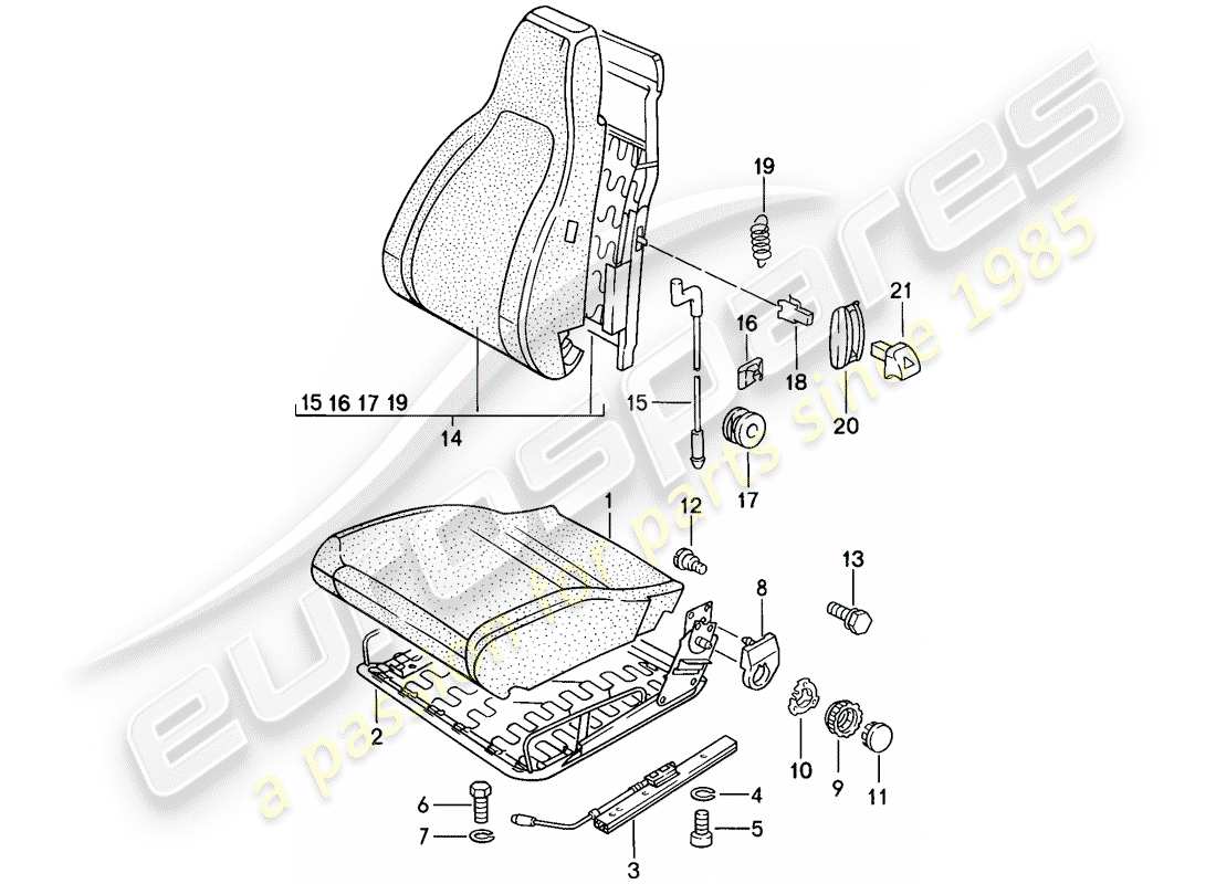 ein teilediagramm aus dem teilekatalog porsche 944