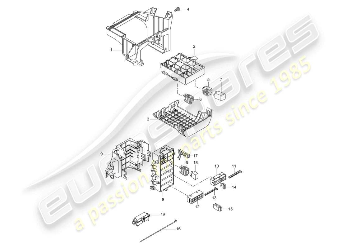 eine teilezeichnung aus dem porsche 2006 (987 cayman) teilekatalog