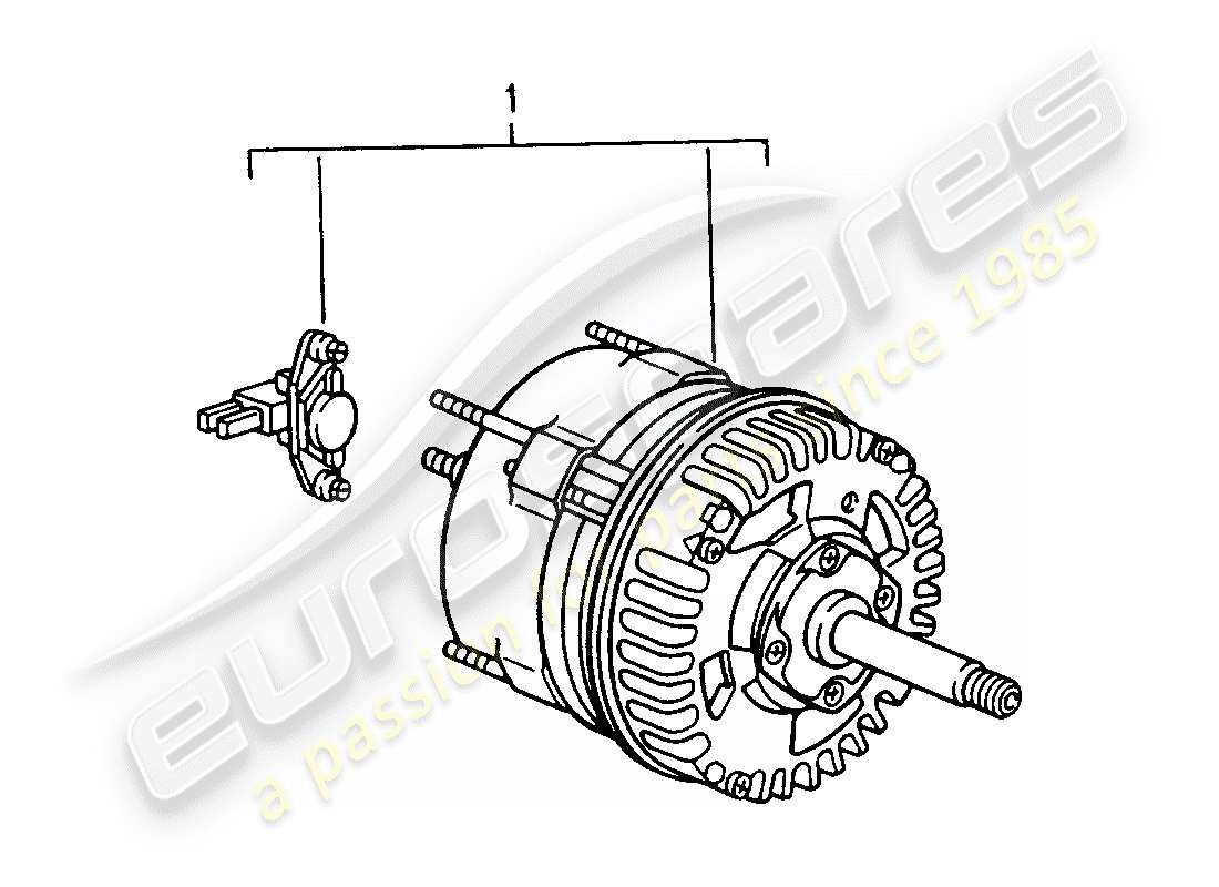 eine teilezeichnung aus dem porsche 1968 (refurbished and exchange catalogue) teilekatalog
