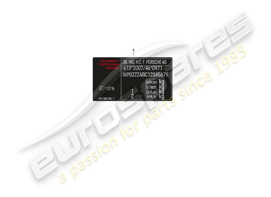 teilediagramm mit der teilenummer 95b000101ek