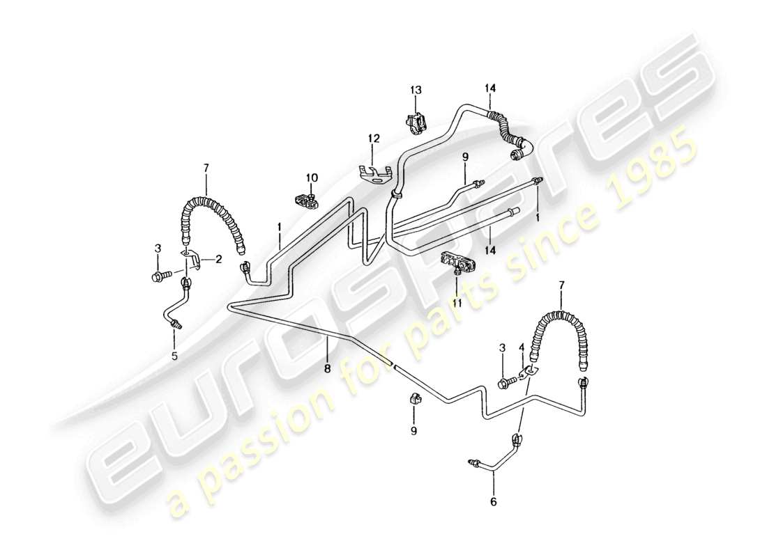 eine teilezeichnung aus dem porsche 2001 (986 boxster) teilekatalog