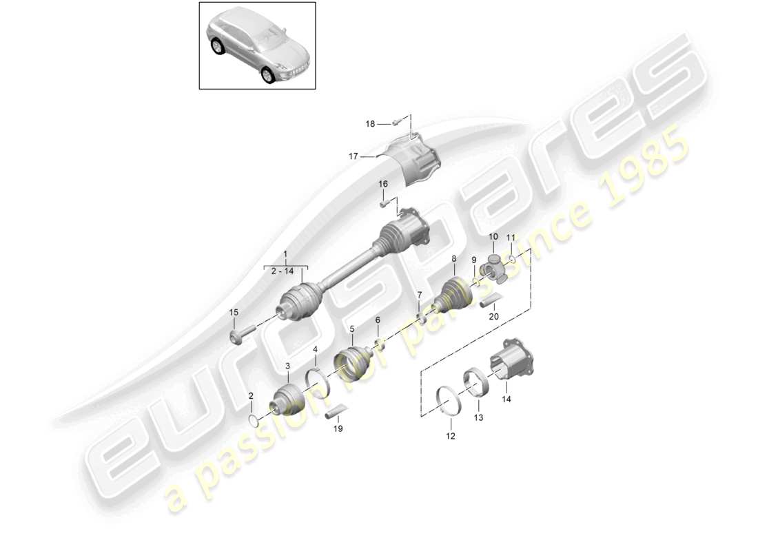 teilediagramm mit der teilenummer 95b407271j