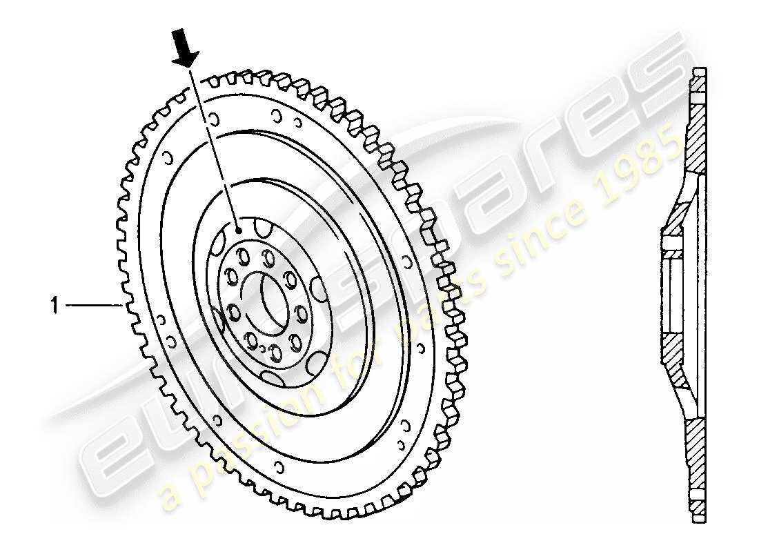 eine teilezeichnung aus dem porsche 2004 (refurbished and exchange catalogue) teilekatalog