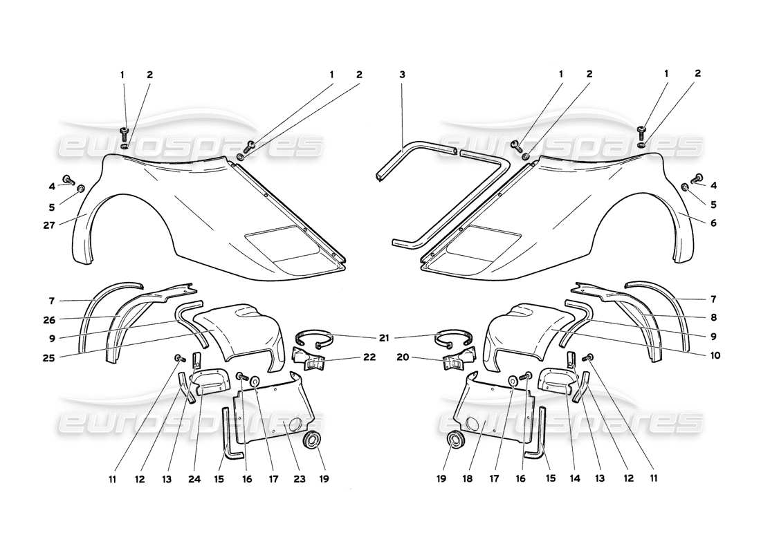 eine teilezeichnung aus dem lamborghini diablo 6.0 (2001) teilekatalog