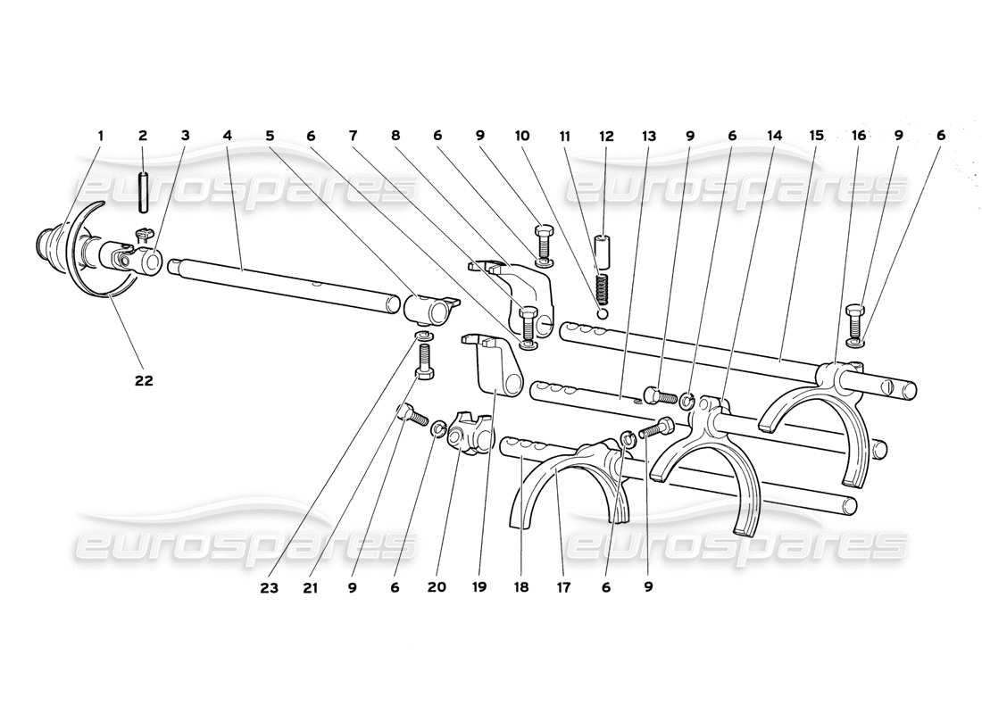 eine teilezeichnung aus dem lamborghini diablo sv (1999) teilekatalog