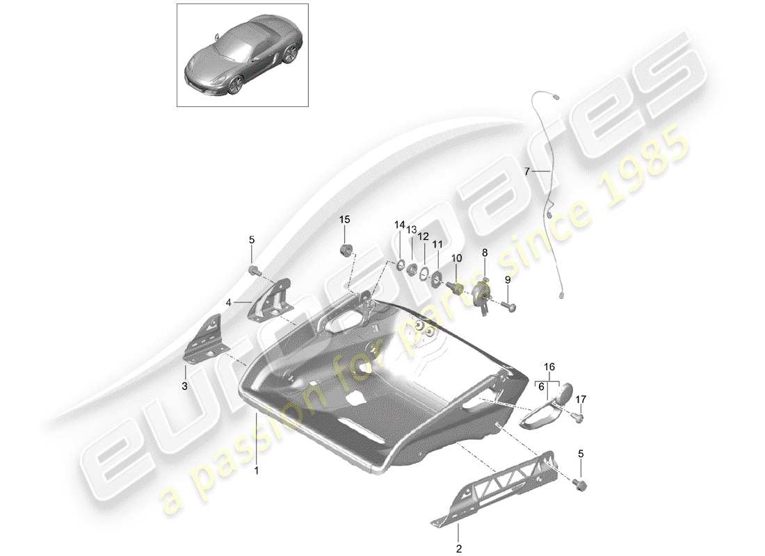 porsche 2012 (981 boxster) seat-ersatzteildiagramm