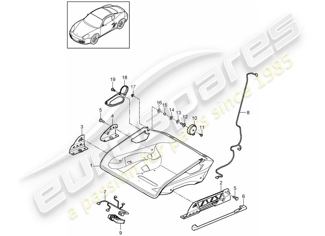 porsche 2010 (987 cayman) seat-ersatzteildiagramm
