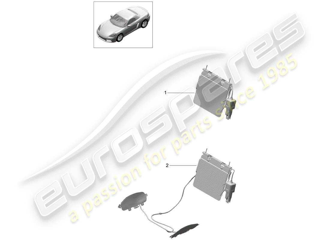 porsche 2017 (718 boxster) lumbar support ersatzteildiagramm