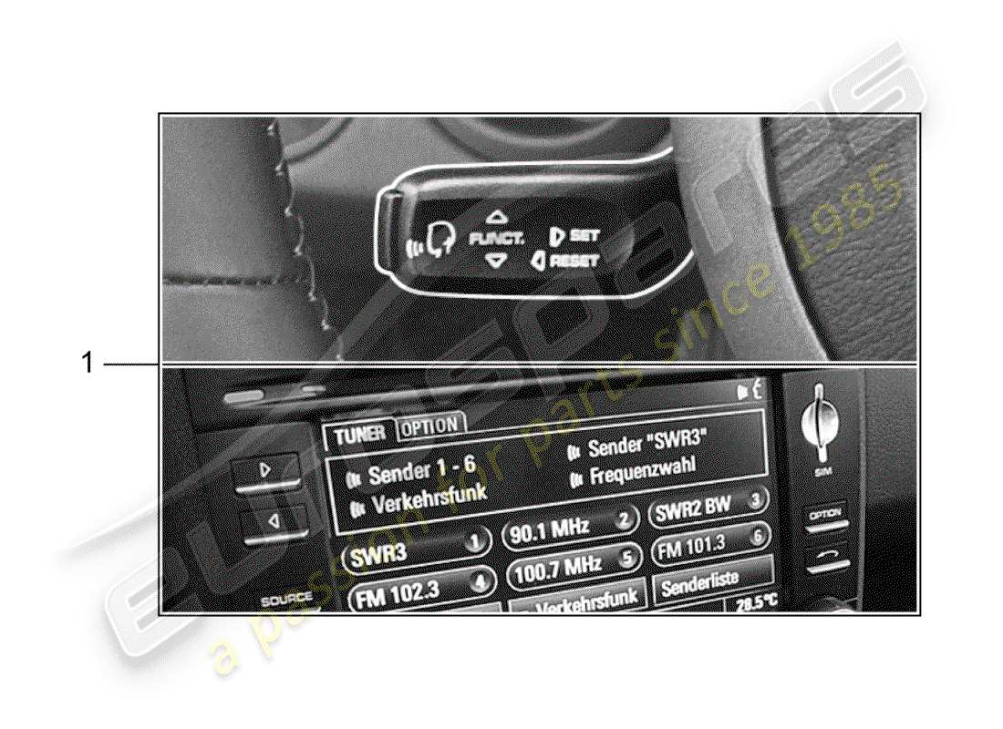 porsche 2009 (tequipment) sprachauswahl teilediagramm