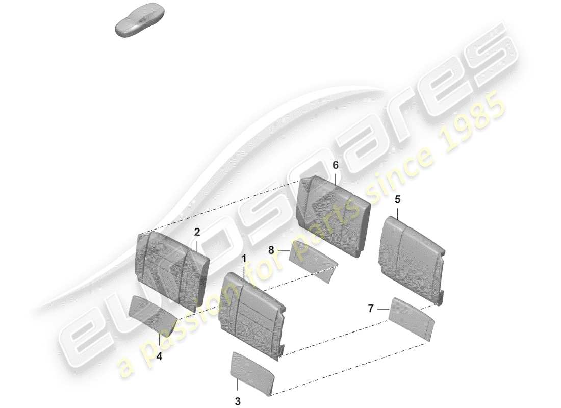 porsche 2019 (992-1) schaumteil teilediagramm