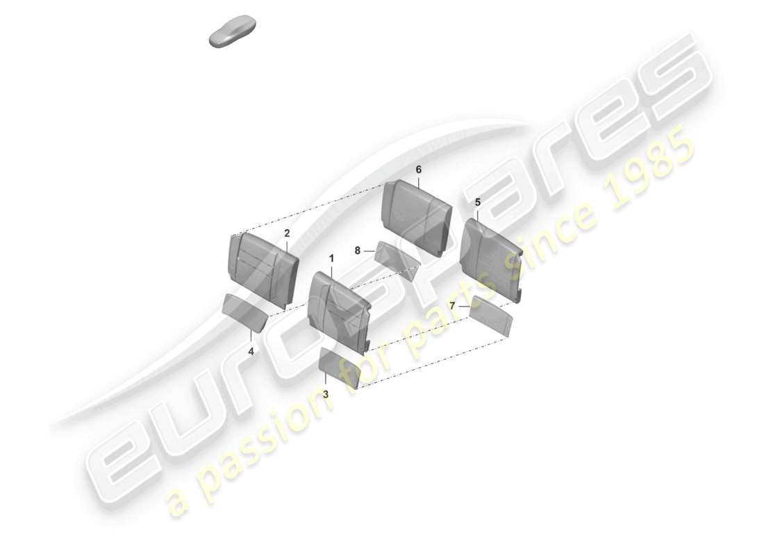 porsche 2019 (992-1) schaumstoffteil rückenlehnenbezug lordosenstütze teilediagramm