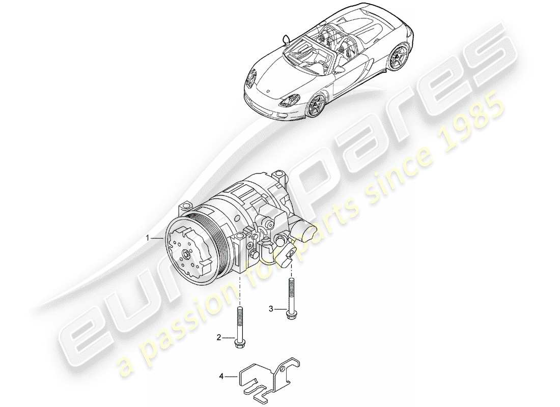 porsche 2004 (carrera gt) kompressor teilediagramm