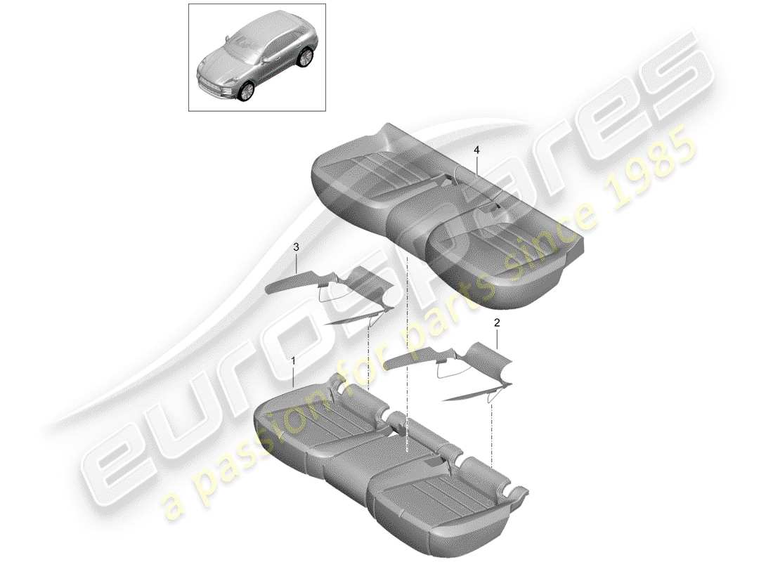 porsche 2020 (macan) schaumteil teilediagramm