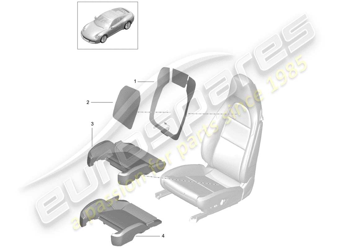 porsche 2019 (991-2) heizelement teilediagramm
