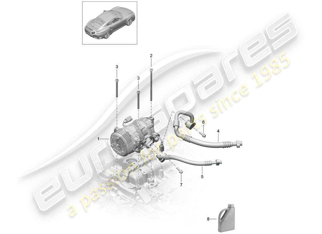 porsche 2019 (991-2 turbo) kompressor teilediagramm