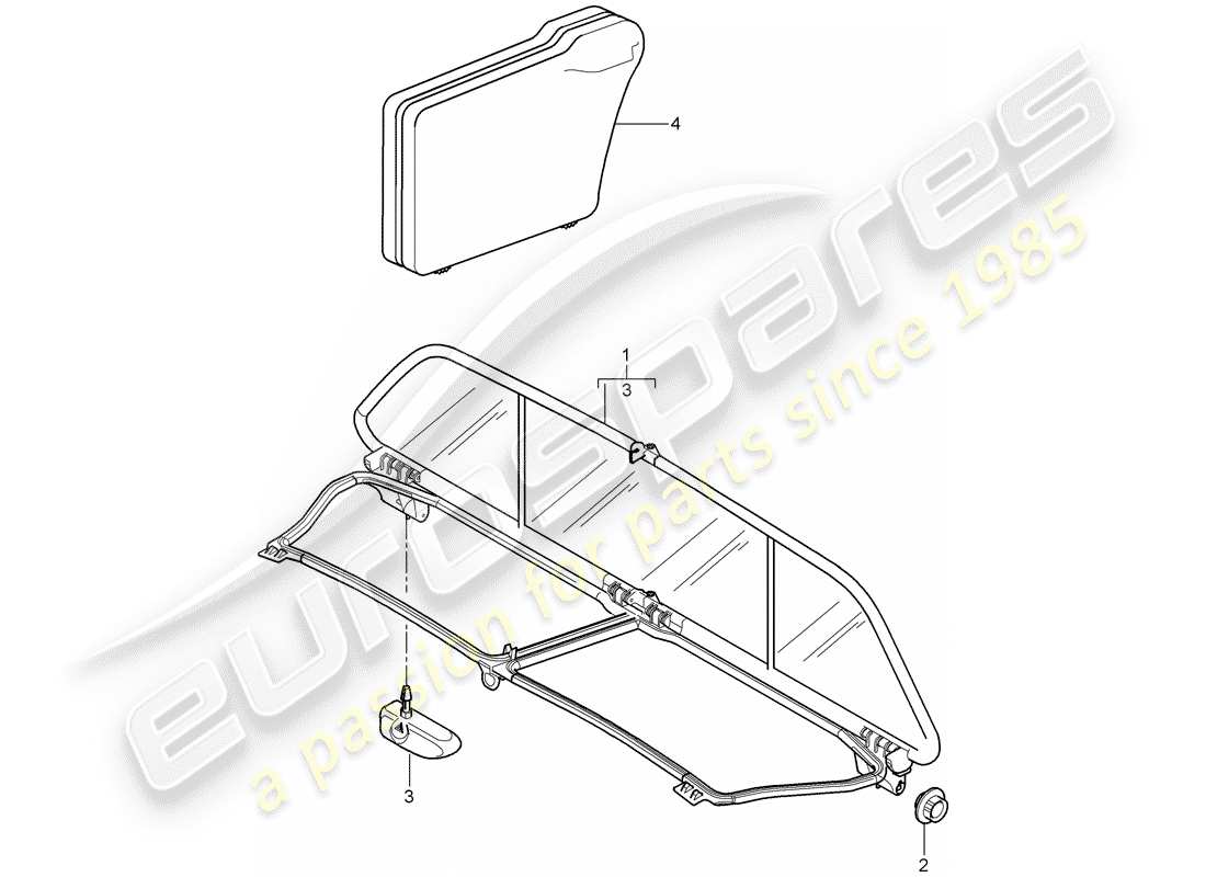 porsche 2011 (997-2) windschutzscheibe teilediagramm
