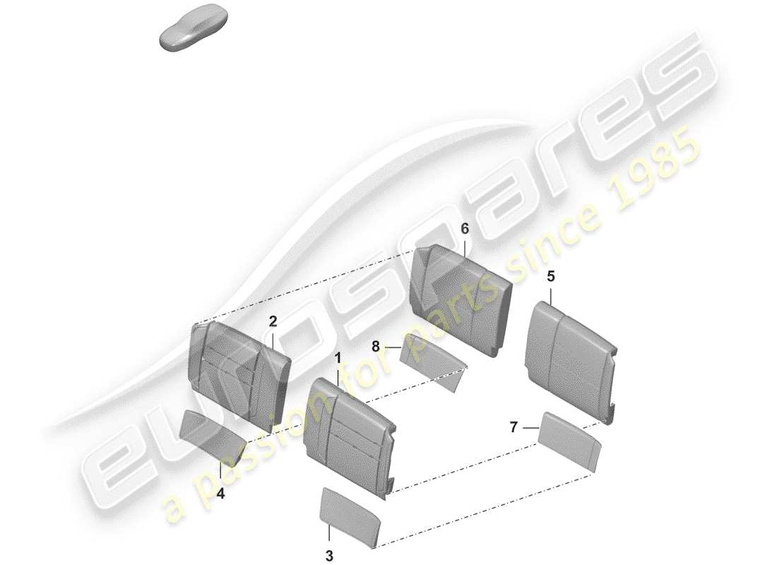 porsche 2019 (992-1) schaumteil teilediagramm