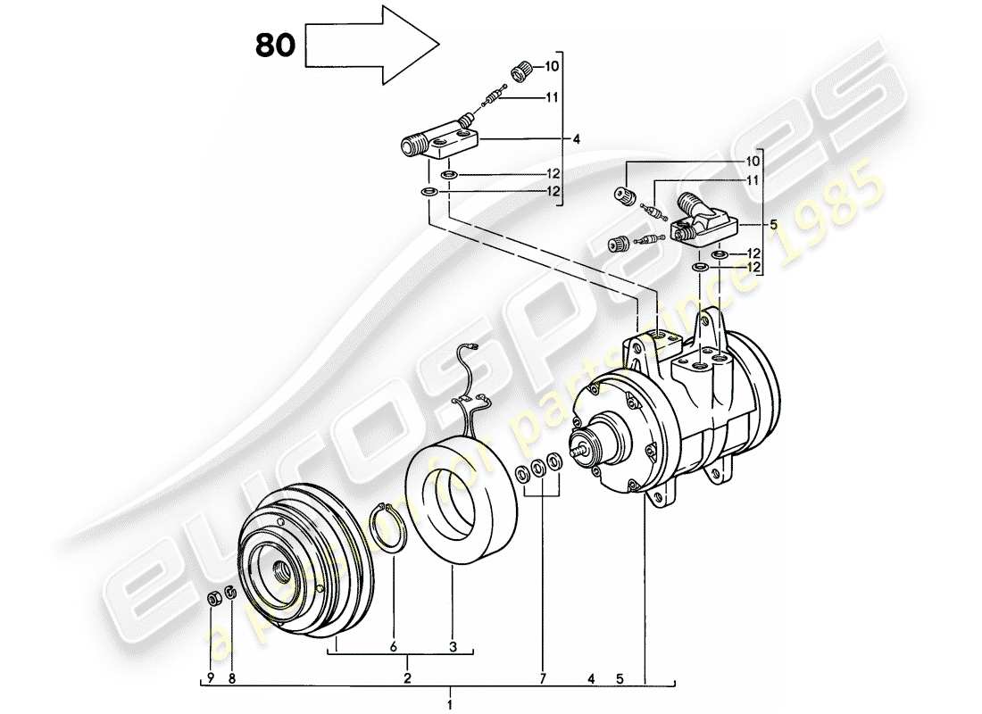 porsche 1982 (928) kompressor - d - mj 1980>> teilediagramm