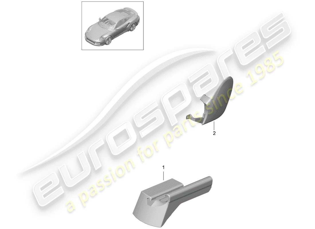porsche 2020 (991-2 turbo) sportsitz plus ersatzteildiagramm