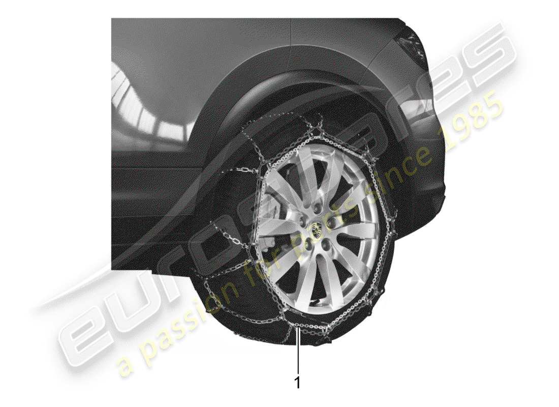 porsche 2013 (tequipment cayenne) schneeketten ersatzteildiagramm