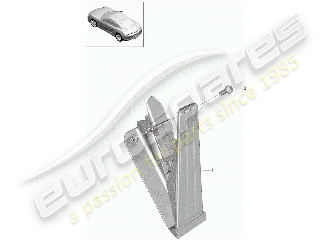 porsche 2015 (981 cayman) pedale teilediagramm