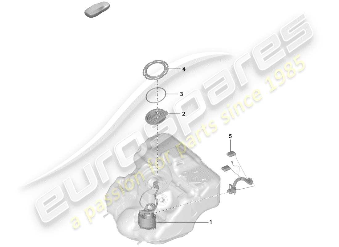 porsche 2019 (992-1) kraftstoffpumpe teilediagramm