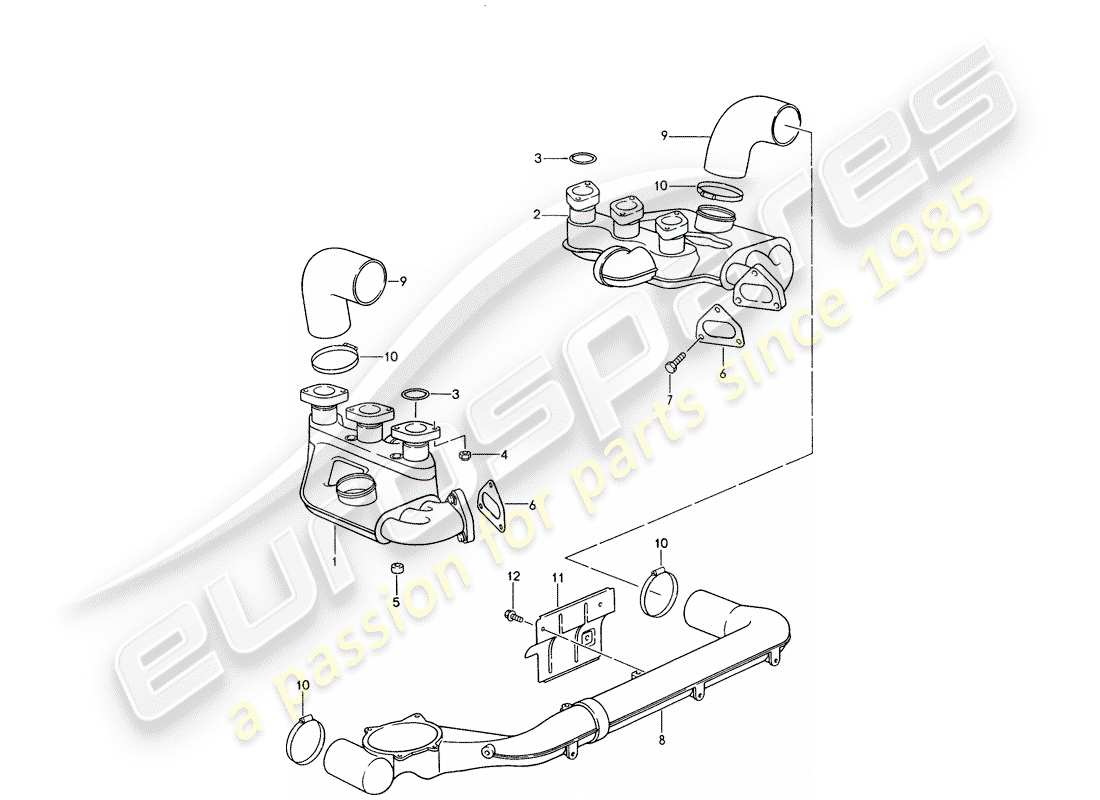porsche 1995 (993) auspuffanlage - heizkörper - siehe technische informationen - gruppe 2 - nr. 2/ 98 ersatzteildiagramm