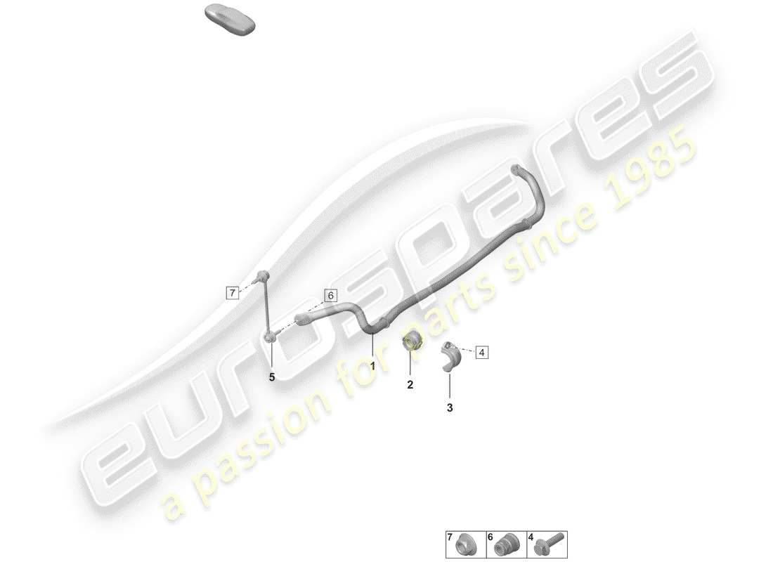 porsche 2020 (992-1) stabilisator - ersatzteildiagramm