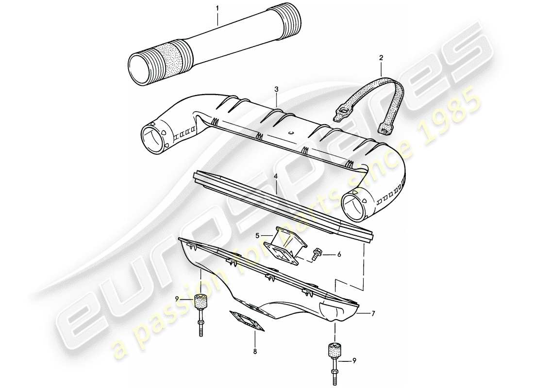 porsche 1986 (928) luftfilter - l-jetronic - d >> - mj 1984 ersatzteildiagramm