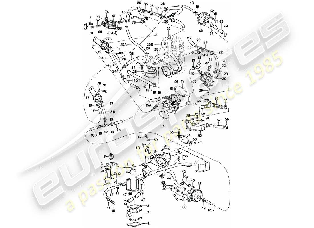 porsche 1982 (911) k-jetronic - i ersatzteildiagramm