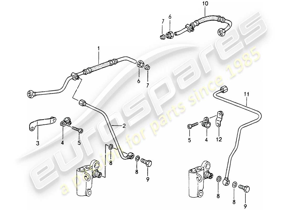 porsche 1994 (964) ölversorgung - spanner - kette ersatzteildiagramm