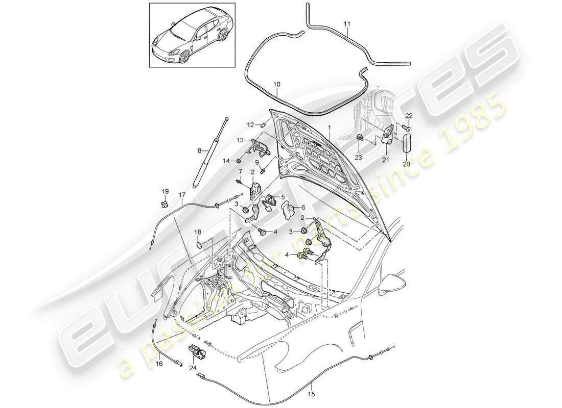 porsche 2014 (panamera 970) cover-ersatzteildiagramm