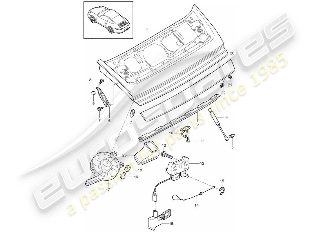 porsche 2009 (997-2) cover-ersatzteildiagramm