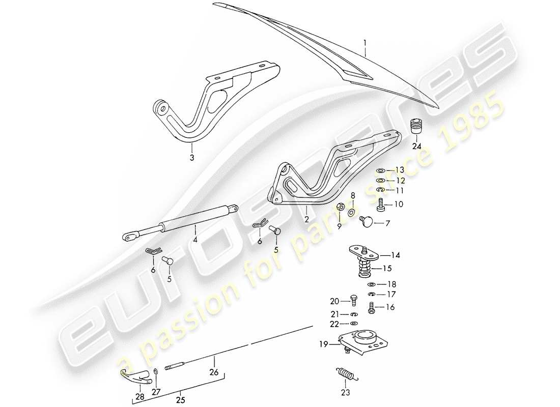 porsche 1972 (911) cover-ersatzteildiagramm
