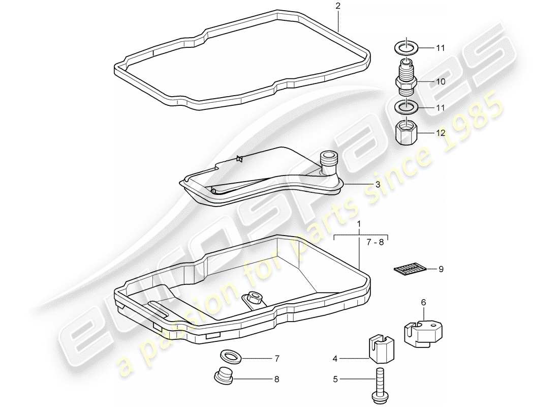 porsche 2000 (996) tiptronic - ölfilter - ölwanne - d - mj 2002>> ersatzteildiagramm