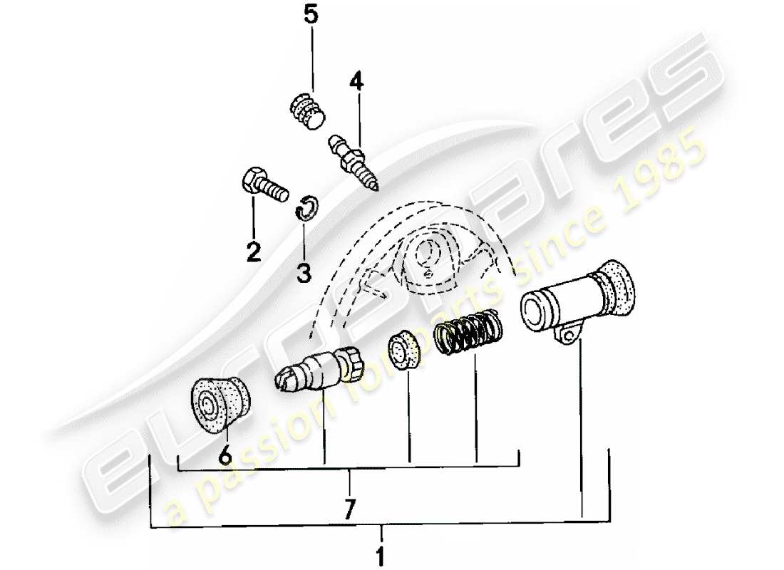 porsche 1984 (924) radbremszylinder - hinterachse - d >> - mj 1980 ersatzteildiagramm