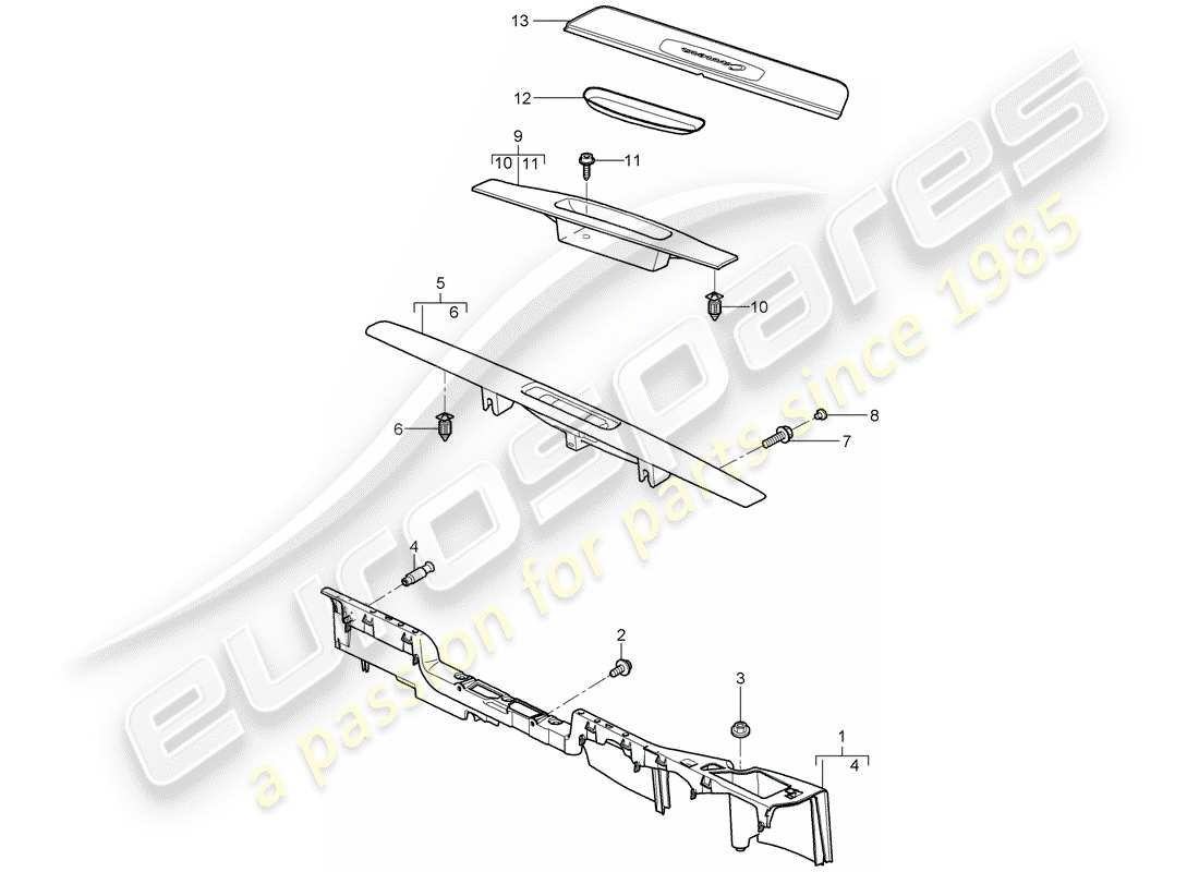 porsche 2012 (997-2) lining ersatzteildiagramm
