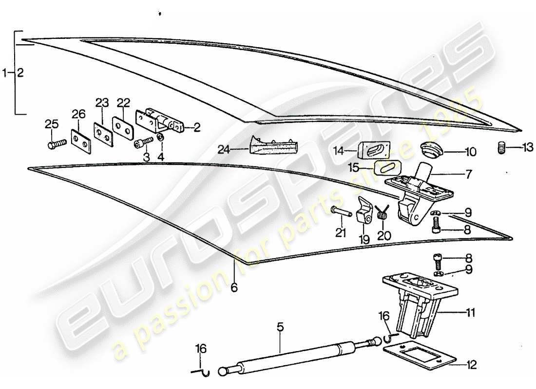 porsche 1981 (928) cover-ersatzteildiagramm