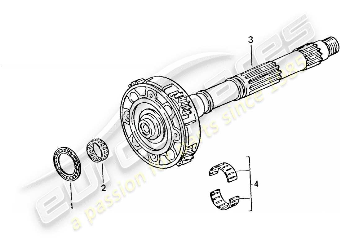 porsche 1995 (928) automatikgetriebe - planetenritzelträger ersatzteildiagramm