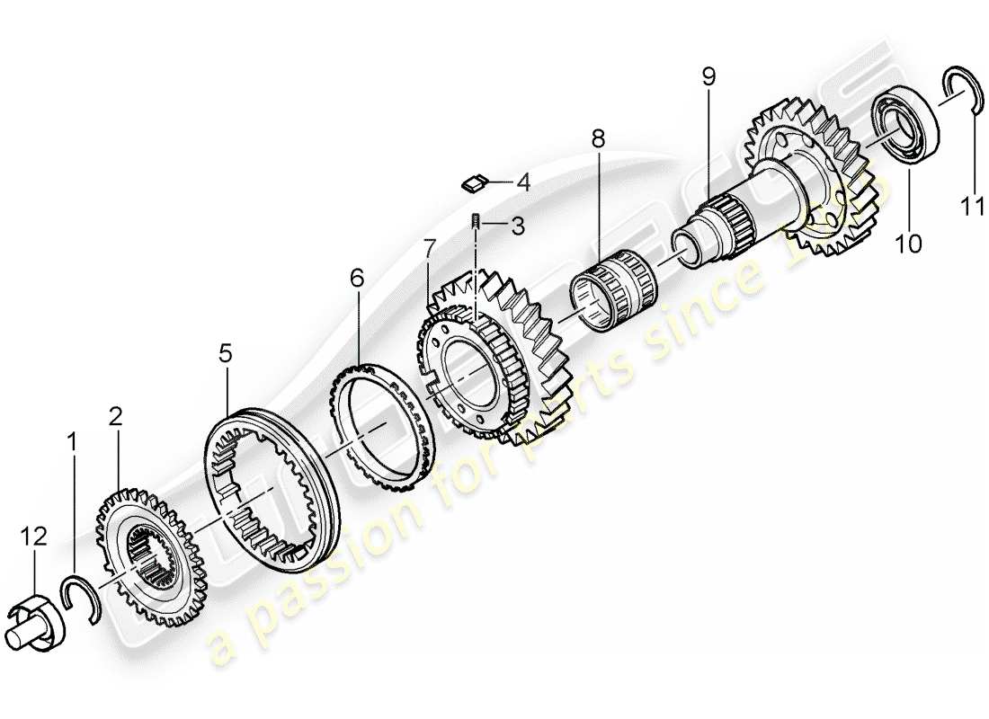 porsche 2008 (997-1) rückwärtsgang teilediagramm