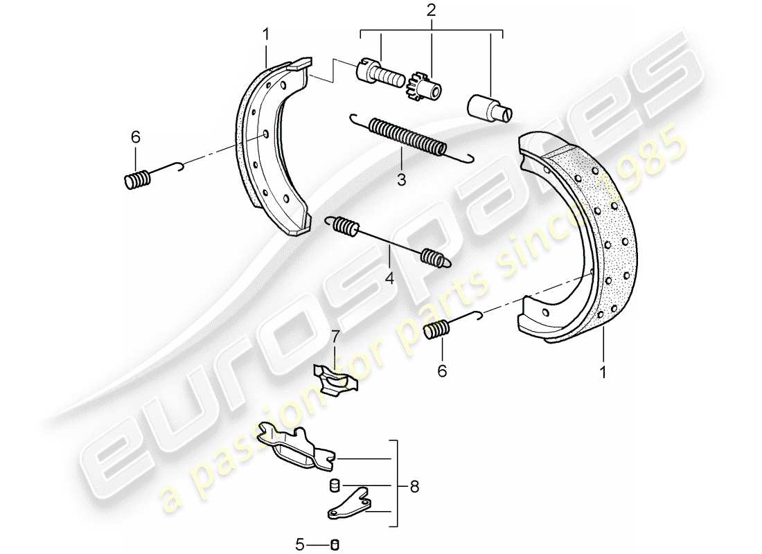 porsche 2007 (997-1 gt3) handbremse ersatzteildiagramm