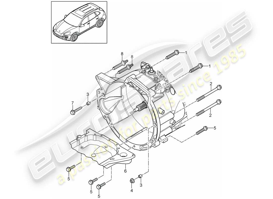 porsche 2015 (cayenne e2 92a) montageteile für motor u teilediagramm