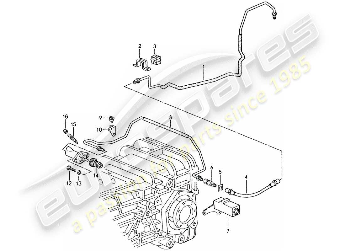 porsche 1995 (928) automatikgetriebe - sperrsteuerung 2 ersatzteildiagramm