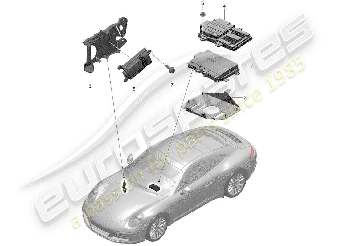 porsche 2018 (991-2) verstärker teilediagramm