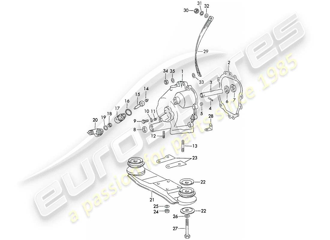 porsche 1972 (911) getriebedeckel - getriebeaufhängung - kaltguss - und - druckguss - d >> - mj 1970 ersatzteildiagramm