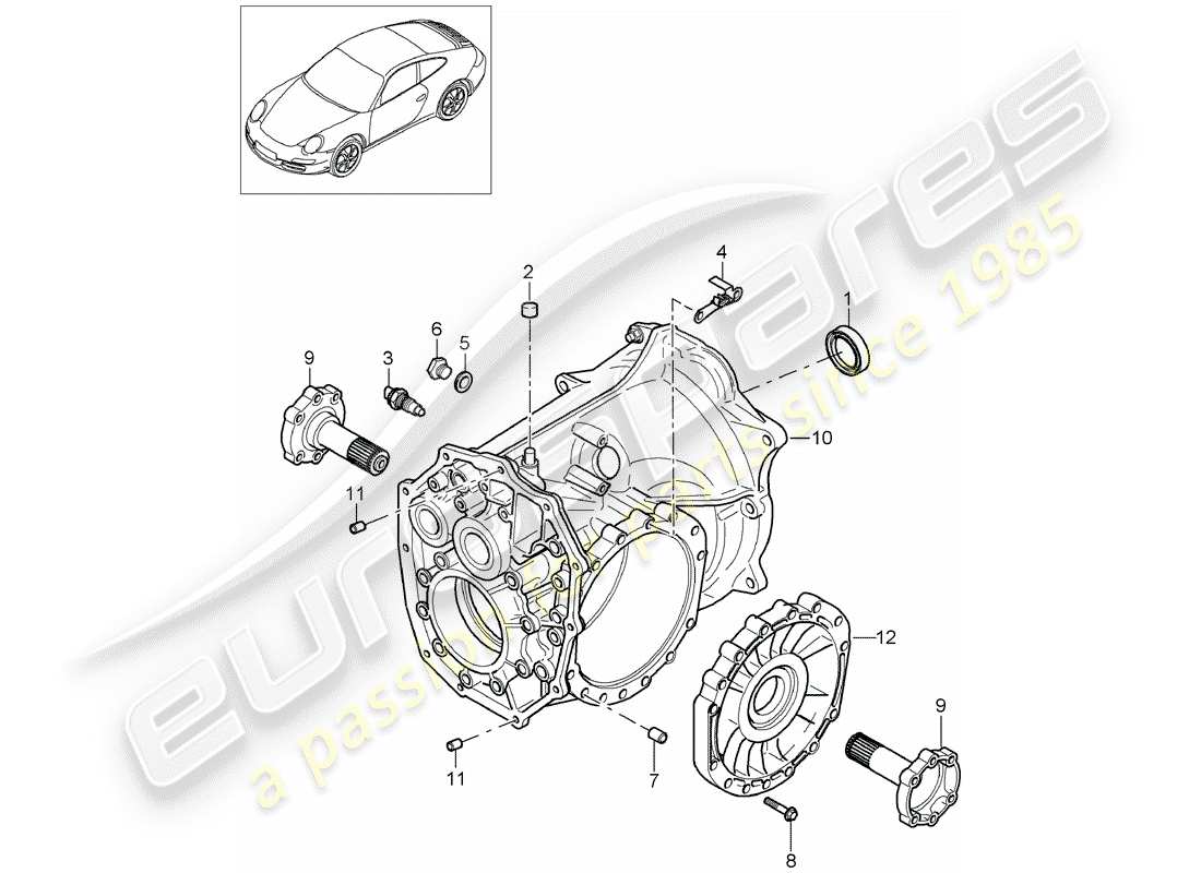 porsche 2011 (997-2) schaltgetriebe ersatzteildiagramm