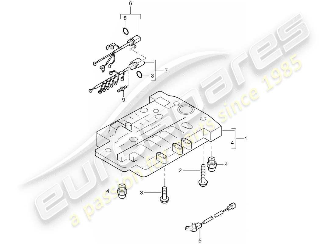 porsche 2004 (cayenne e1 9pa) tiptronic-ersatzteildiagramm
