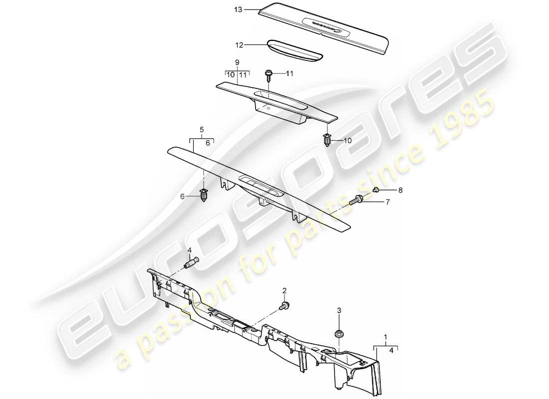 porsche 2006 (997-1) beschichtung teilediagramm