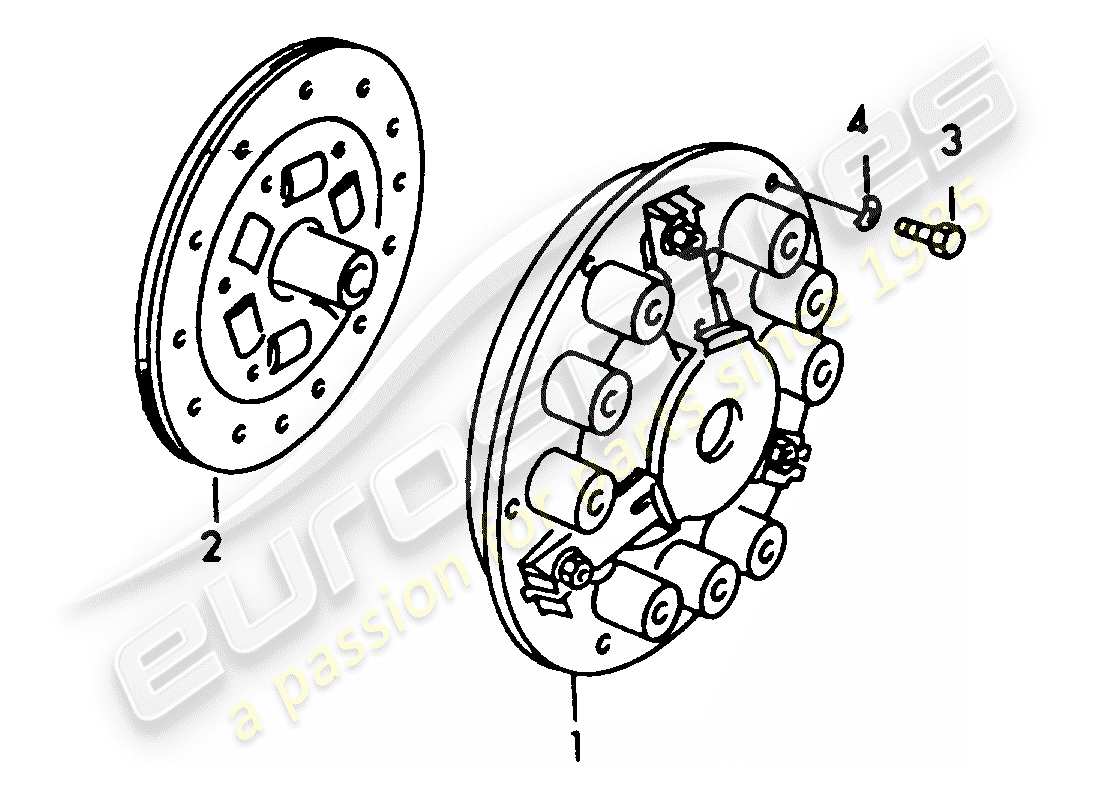 porsche 1959 (356/356a) kupplung teilediagramm
