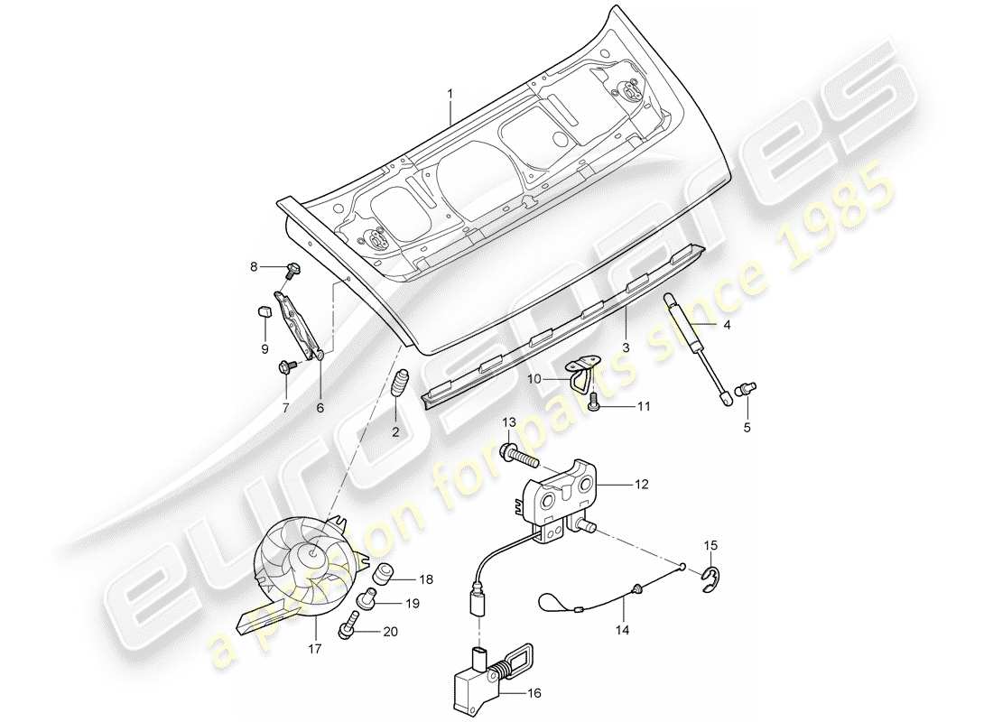 porsche 2006 (997-1) abdeckung teilediagramm